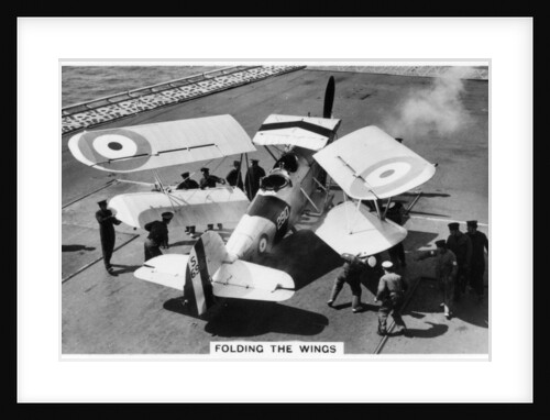 Hawker Osprey on the deck of the aircraft carrier HMS Eagle by Anonymous