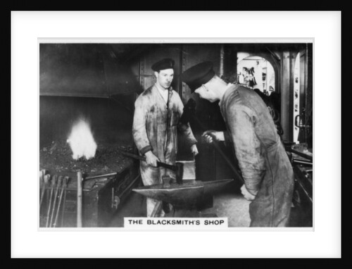 The blacksmith's shop on board the battleship HMS Nelson by Anonymous