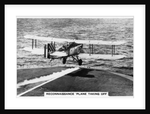 Fairey III F reconnaissance plane taking of from the aircraft carrier HMS Courageous by Anonymous