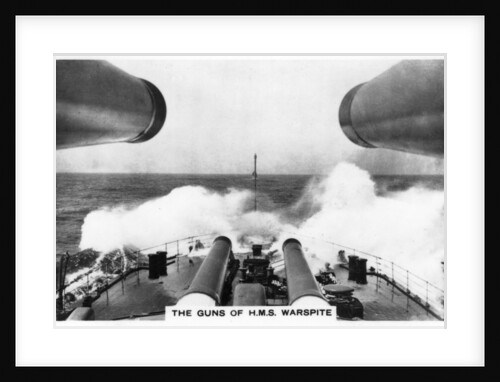 The guns of the battleship HMS Warspite by Anonymous