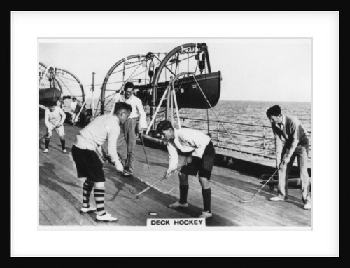Deck hockey on board the battleship HMS Nelson by Anonymous