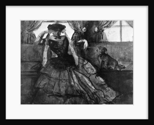 A Lady with her Dog by Constantin Guys