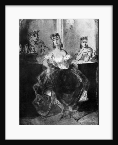 Femme Dansant Devant un Comptoir by Constantin Guys