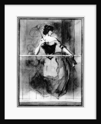 Lady at a Balcony by Constantin Guys