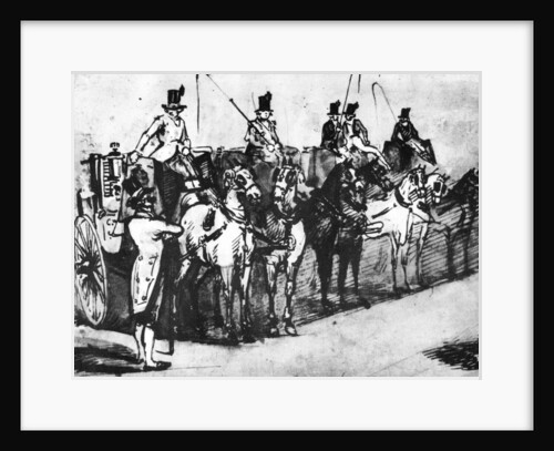 Waiting Carriages by Constantin Guys