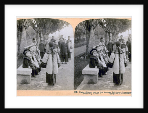 Mission children, with one little American girl, Canton, China by Underwood & Underwood
