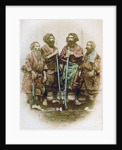 Group of Ainu people, Japan by Felice Beato