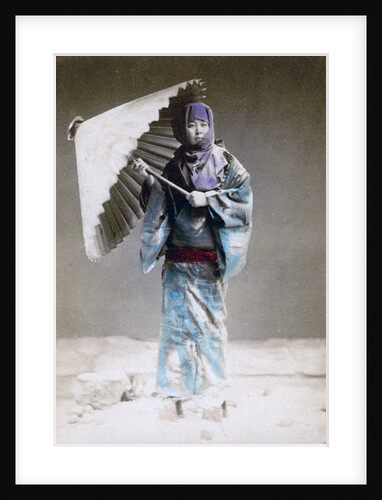 Museme, woman in winter costume, Japan by Felice Beato