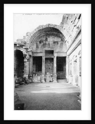 Ruined interior of the Roman Temple of Diana, Nimes, France by Anonymous