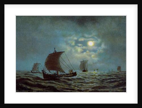 Sailing boats at night time by Anonymous