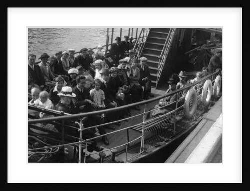 Passengers on board a boat, Bournemouth, Dorset by Anonymous