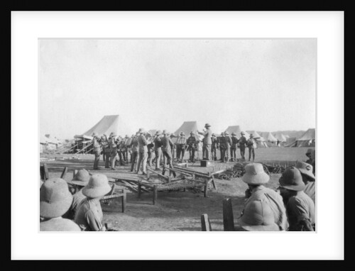 Army band practice, Howshera by Anonymous