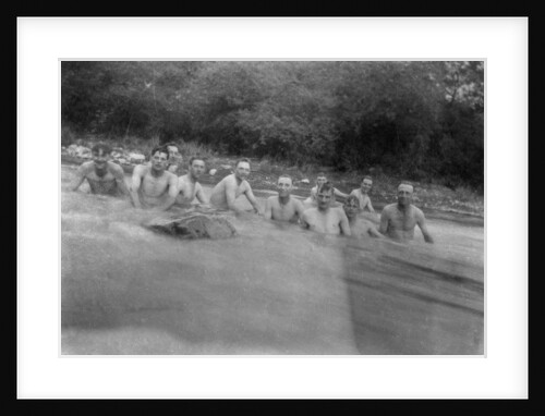 British soldiers washing in a mountain stream, Kalsi, India by Anonymous