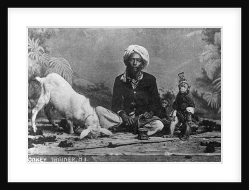 Monkey trainer, India by Anonymous