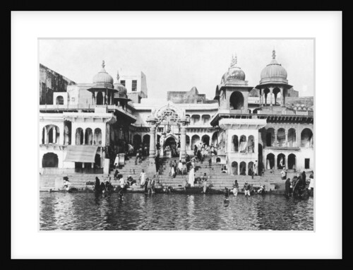Bathing ghat on the Yamuna River, Muttra by Anonymous