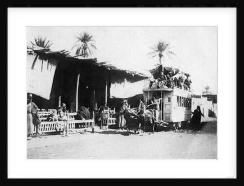 Tramcar, Kazimain road, Baghdad, Iraq by Anonymous