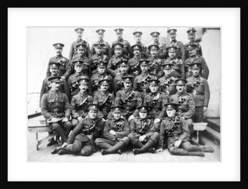 British troops on prison ship 'Royal Edward' moored just off Southend, November 1914 by Anonymous
