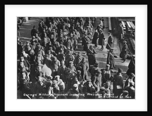 German military prisoners including Prussian guards at Southend on sea by Anonymous