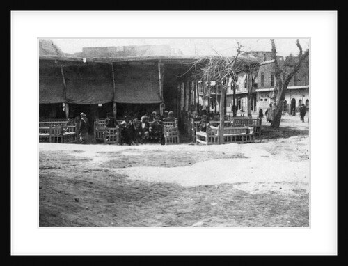 Arab coffee shop, Baghdad, Mesopotamia, WWI by Anonymous