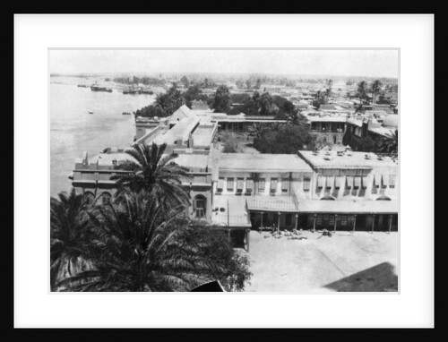The Tigris River, from the 31st British general hospital, Baghdad, Mesopotamia, WWI by Anonymous