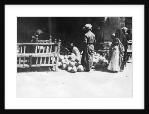 Fruit stall, Baghdad, Mesopotamia, WWI by Anonymous