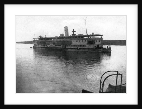 Red Cross river boat going up the Tigris River, Mesopotamia, WWI by Anonymous