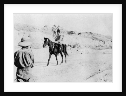 Mounted Turkish officer leaving Mosul, Mesopotamia, WWI by Anonymous