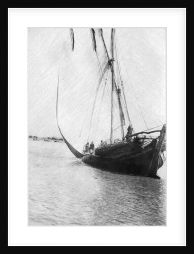 Boat setting sail on the River Tigris, Mesopotamia by Anonymous