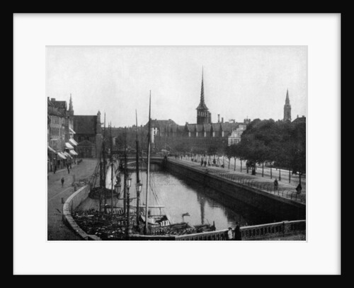 Street scene in Copenhagen, Denmark by John L Stoddard