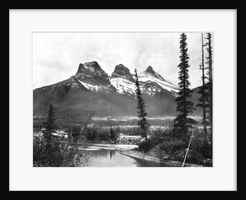 The Three Sisters, Canmore, Canadian Pacific Railway by John L Stoddard