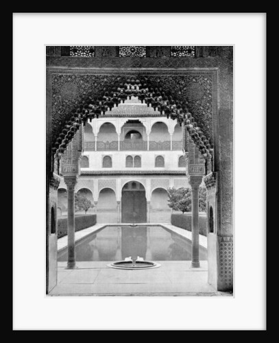 Court of the Myrtles, Alhambra, Spain by John L Stoddard
