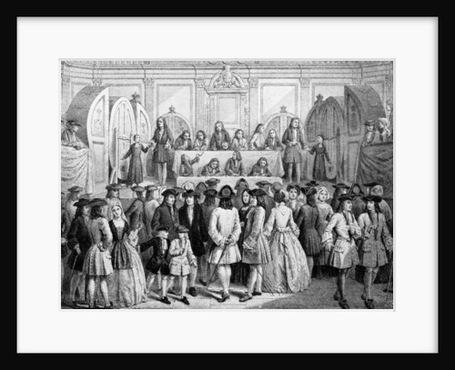 Drawing a lottery in the Guildhall by Anonymous