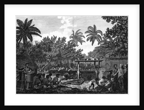 A Human Sacrifice in a Morai, in Otaheite; in the presence of Captain Cook by Anonymous