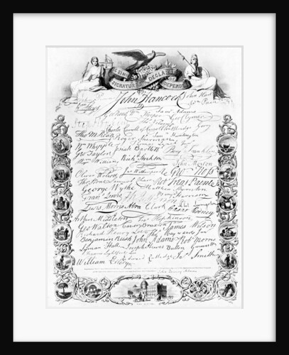 The signatures to the American Declaration of Independence by Anonymous