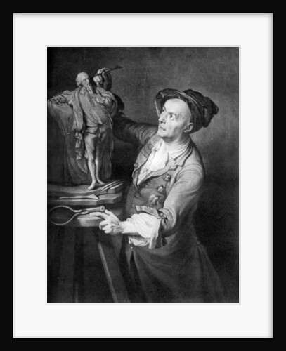 Louis Francois Roubiliac making a sculpture of Shakespeare by David Martin