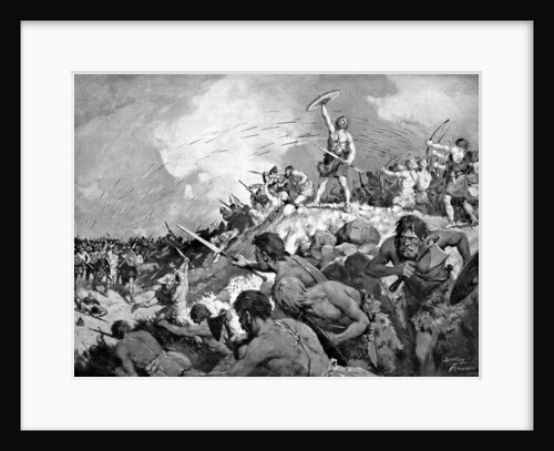Battle of Mons Badonicus, c500 AD by C Dudley Tennant