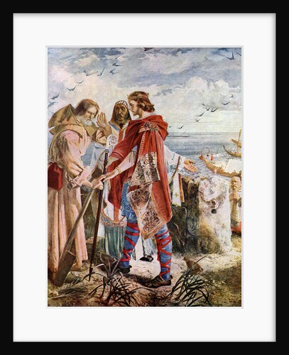 Egfrith offering the Bishopric of Hexham to Cuthbert by William Bell Scott
