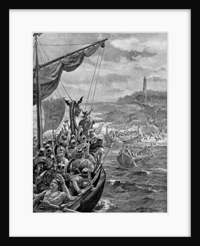 An attack of the Danes on Ireland, 9th century AD by Henry Payne