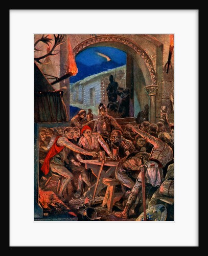 The last feast of Robert De Comines' men at Durham by Richard Caton Woodville II