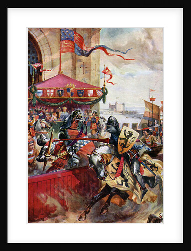A Joust on London Bridge by Anonymous