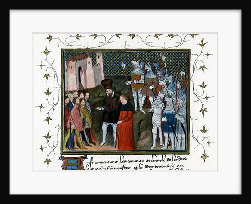 Richard II delivered by Bolingbroke to the citizens of London, 1399, (c1400-c1425) by Anonymous