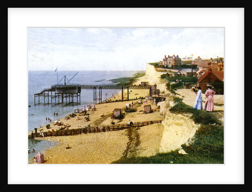 Rottingdean beach, East Sussex, looking west, c1900s-1920s by Anonymous