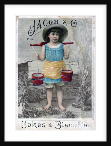 'Jacob and Cos. Cakes & Biscuits', c1900s-c1920s. Advertising postcard by Anonymous