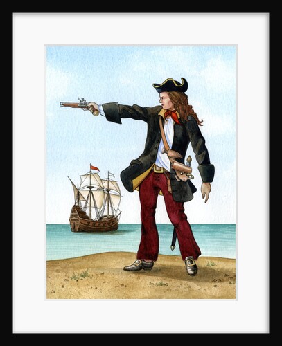 Anne Bonny, c1698, Irish Pirate by Karen Humpage