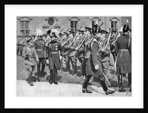 King George V (1865-1936) inspecting the OTC at Bangor University College by Anonymous