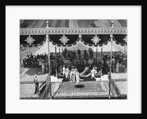 King George V (1865-1936) and Queen Mary (1867-1953) at the Delhi Durbar, India by Anonymous