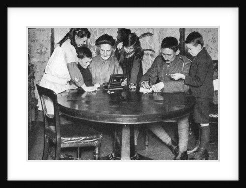 Children emptying their money boxes to invest in war bonds by Anonymous