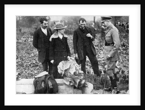 King George V admiring allotments on Clapham Common, London by Anonymous