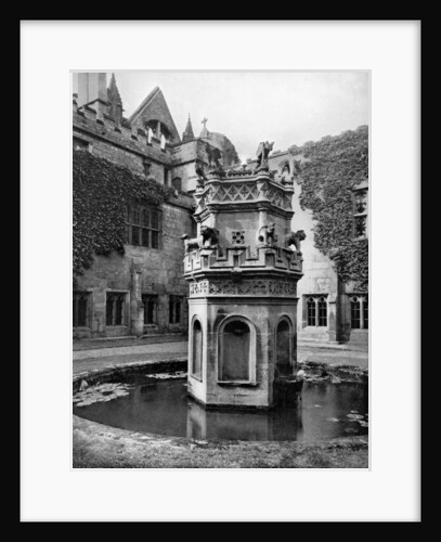 Fountain in the cloisters of Newstead Abbey, Nottingham by Richar Keene