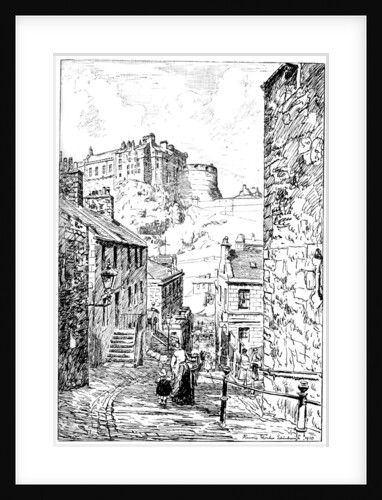 Edinburgh Castle as seen from The Vennel by Anonymous